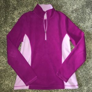 Juniors 3/4 zip sweatshirt